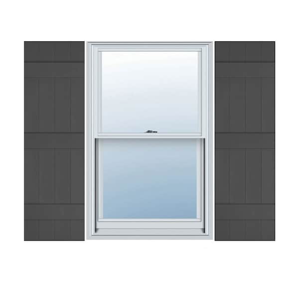Ekena Millwork Lifetime Vinyl, Standard Four Board Joined, Board-n-Batten Shutters, LJ4S14X05900TG, PR LJ4S14X05900TG - main